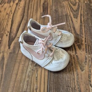 Vintage Nike Baby Girl Shoes Pink Swoosh Size Newborn